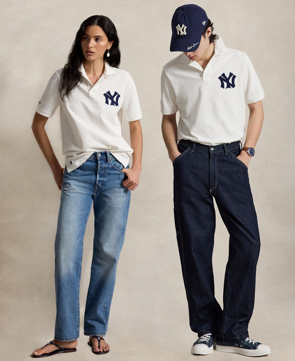 Men's Yankees Logo Mesh Polo Shirt