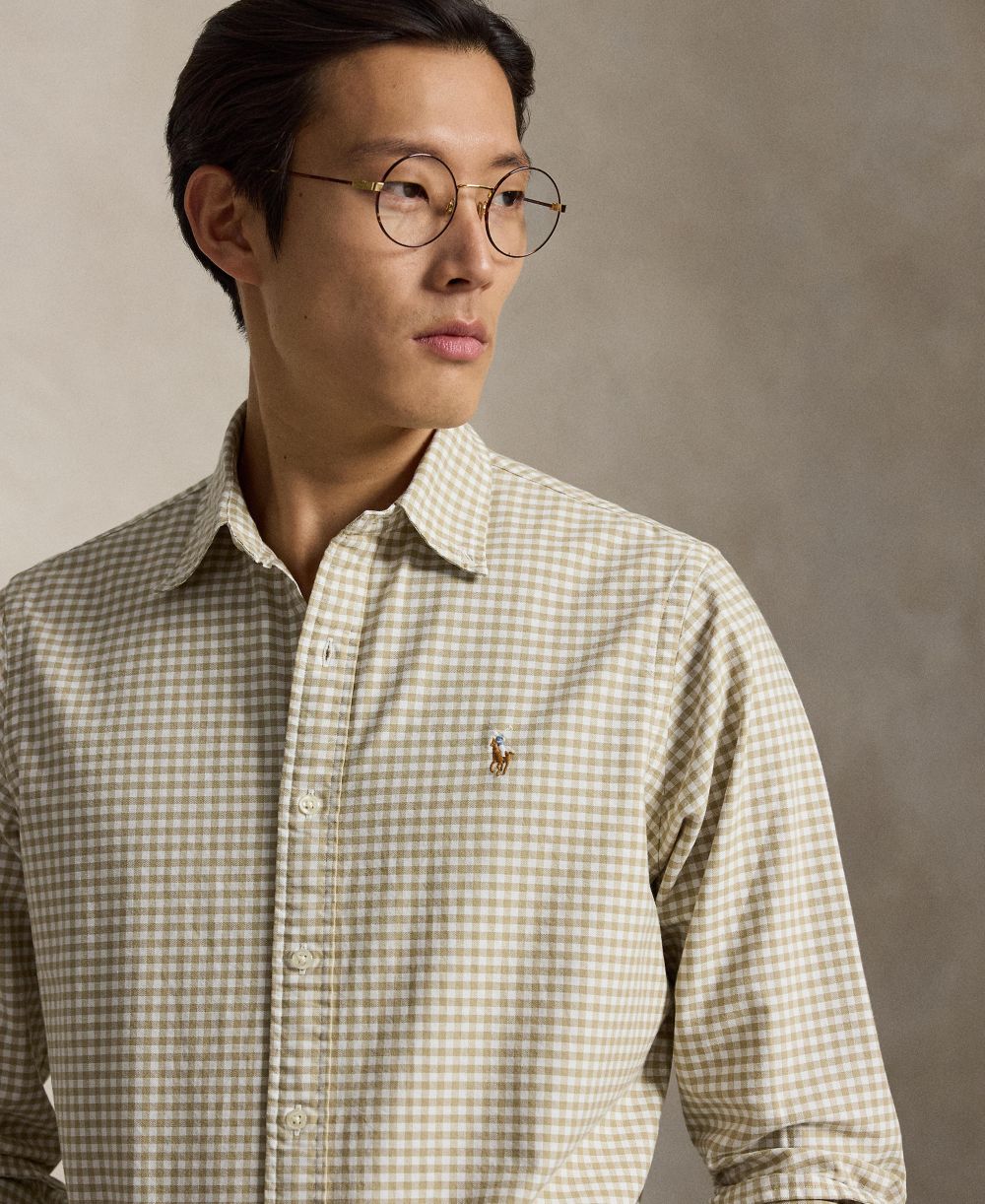 Men's Classic Fit Plaid Brushed Oxford Shirt