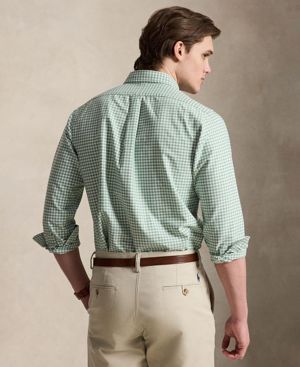 Men's Classic Fit Plaid Brushed Oxford Shirt