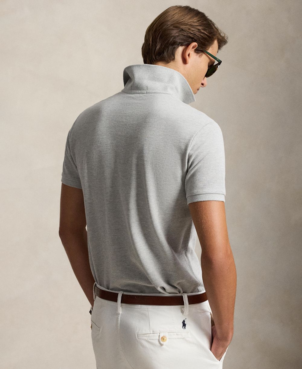 Men's Custom Slim-Fit Mesh Polo Shirt