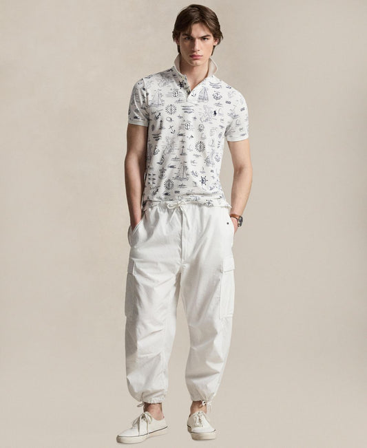 Men's Classic-Fit Nautical Mesh Polo Shirt