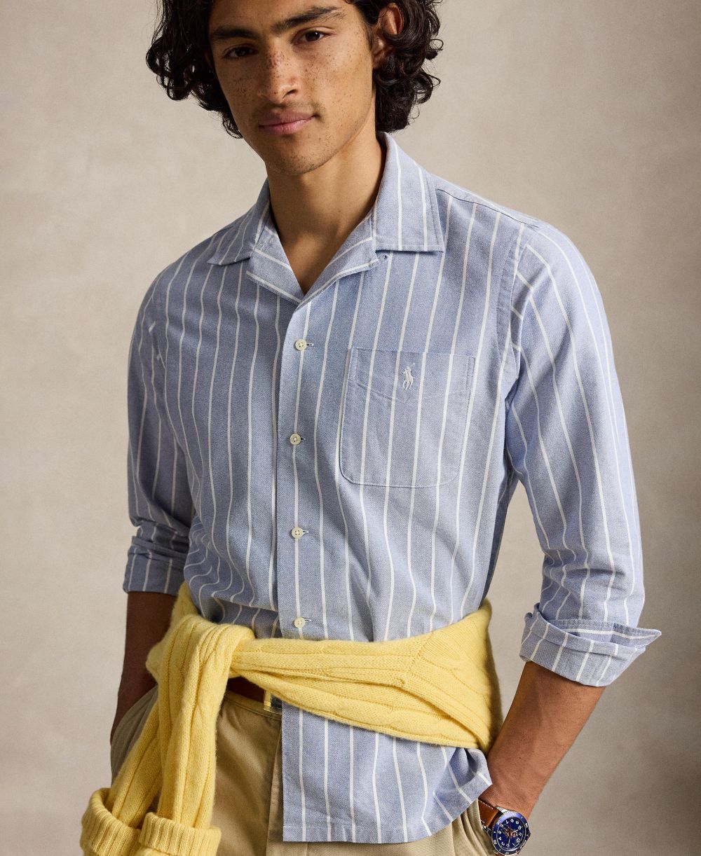 Men's Classic Fit Plaid Brushed Oxford Shirt