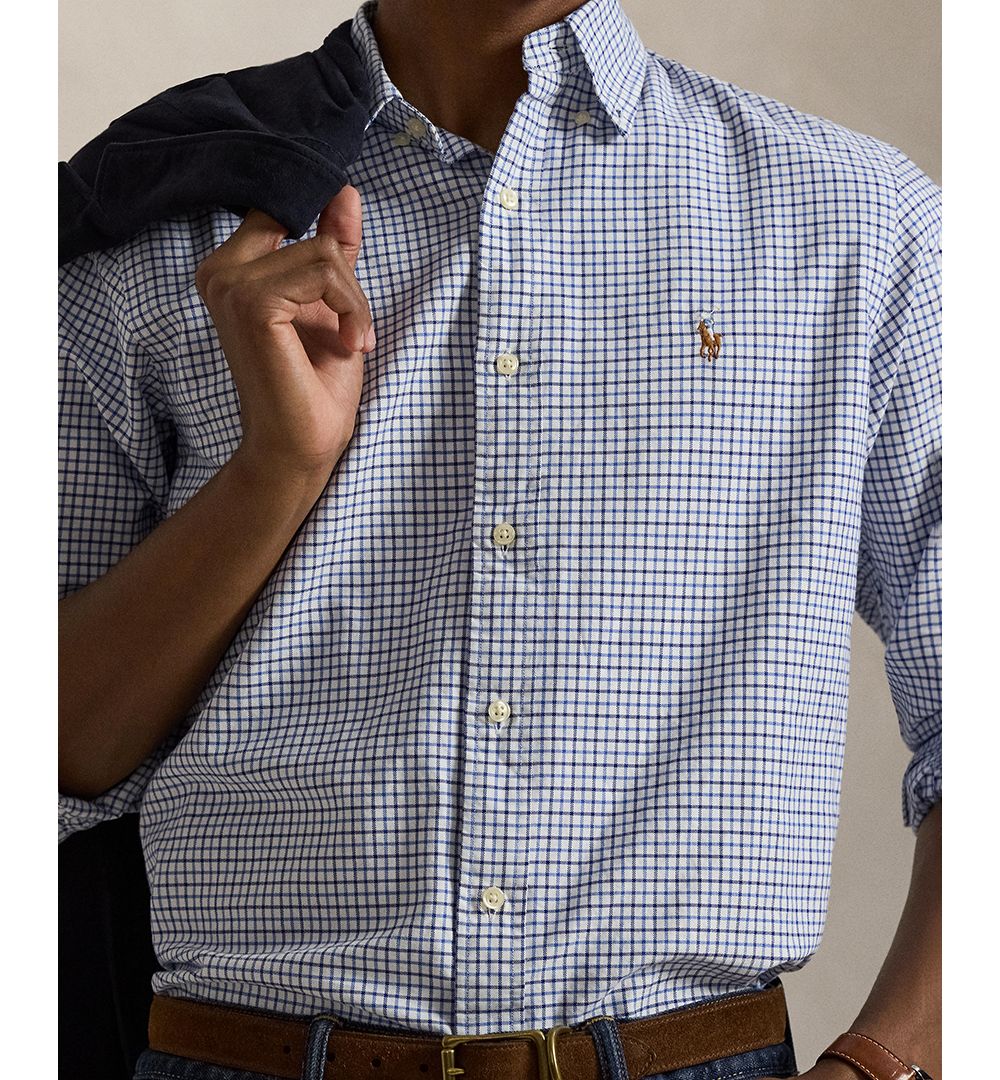 Men's Classic Fit Plaid Brushed Oxford Shirt