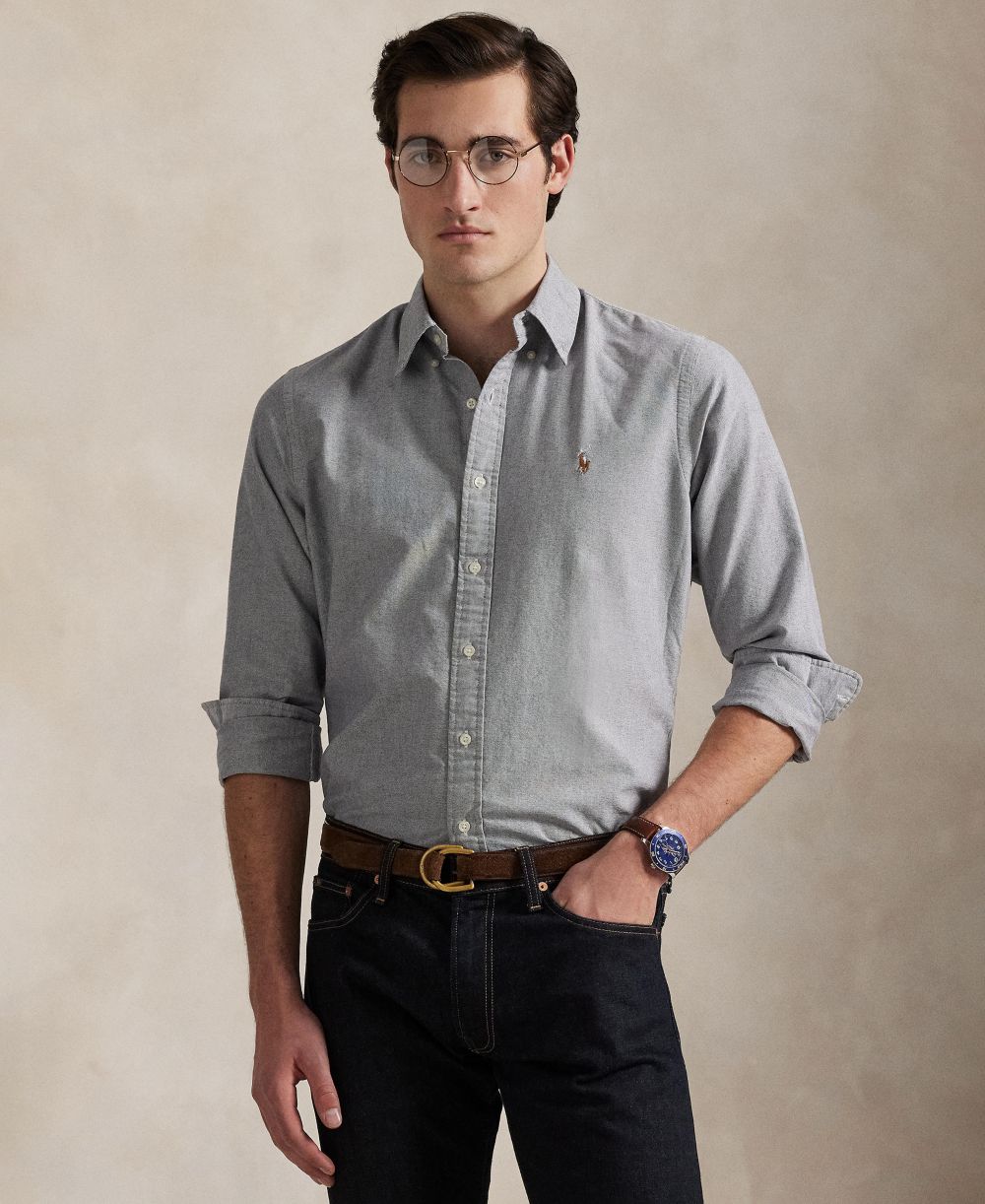 Men's Long-Sleeve Oxford Shirt