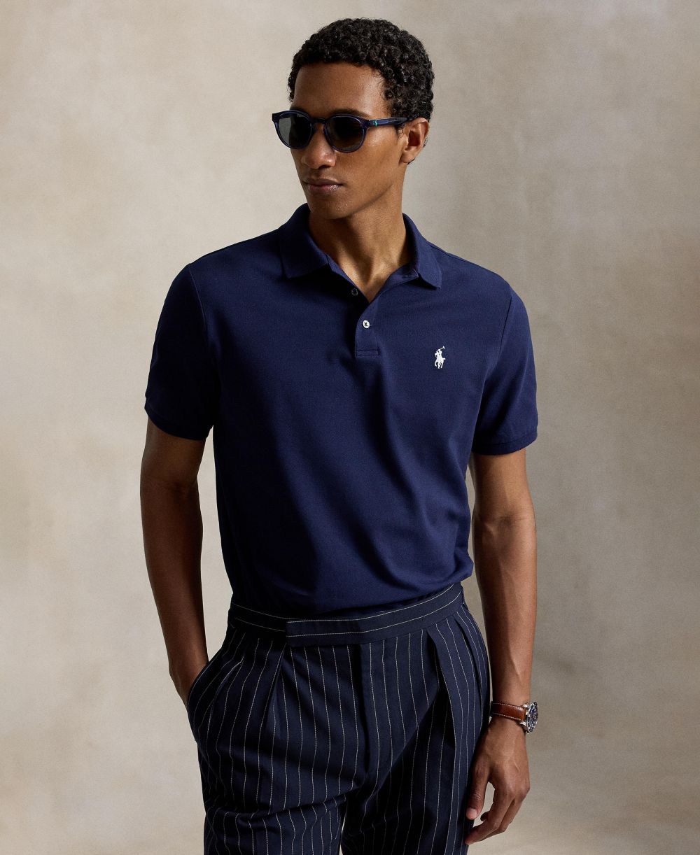 Men's Classic-Fit Stretch Mesh Polo Shirt