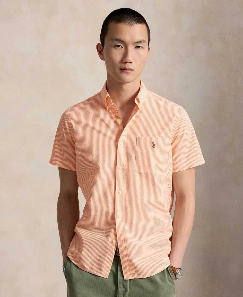 Men's RL Prepster Classic-Fit Seersucker Shirt