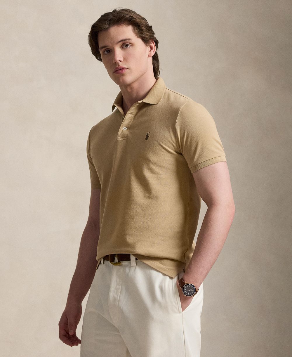 Men's Classic-Fit Stretch Mesh Polo Shirt
