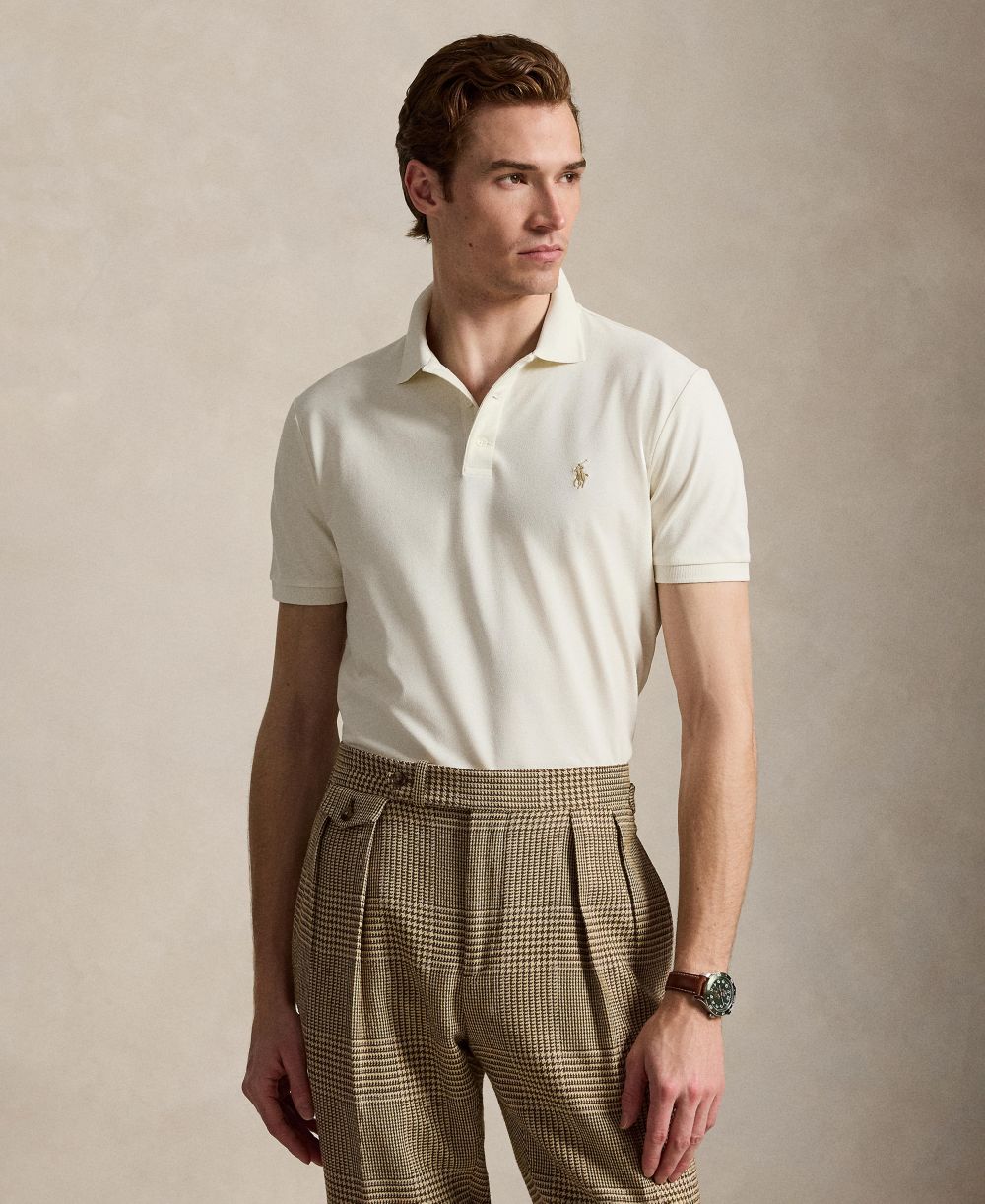 Men's Classic-Fit Stretch Mesh Polo Shirt