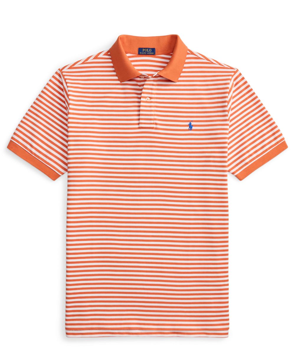 Men's Big & Tall Striped Mesh Polo Shirt