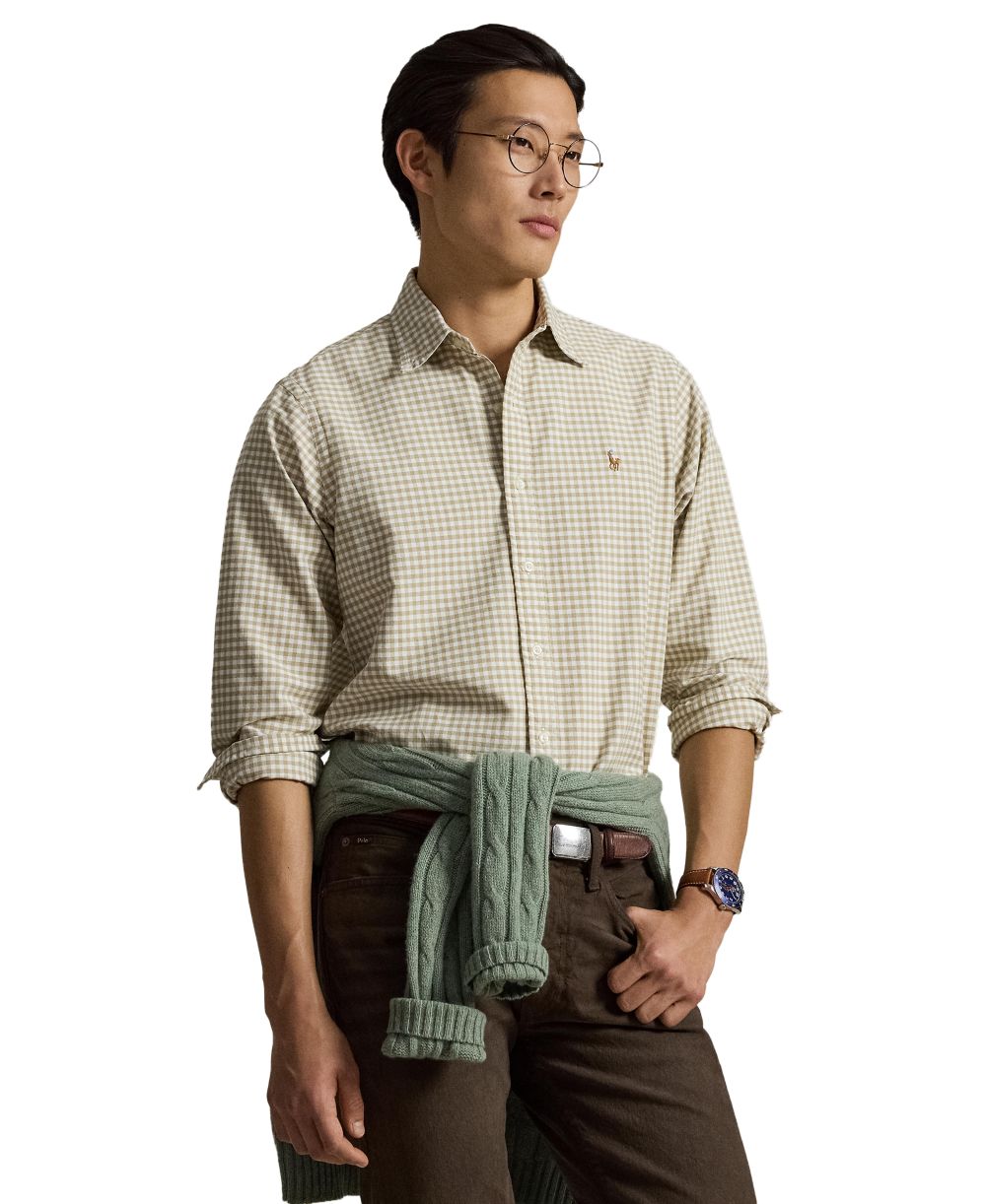 Men's Classic Fit Plaid Brushed Oxford Shirt