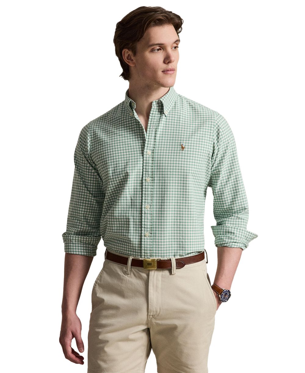 Men's Classic Fit Plaid Brushed Oxford Shirt