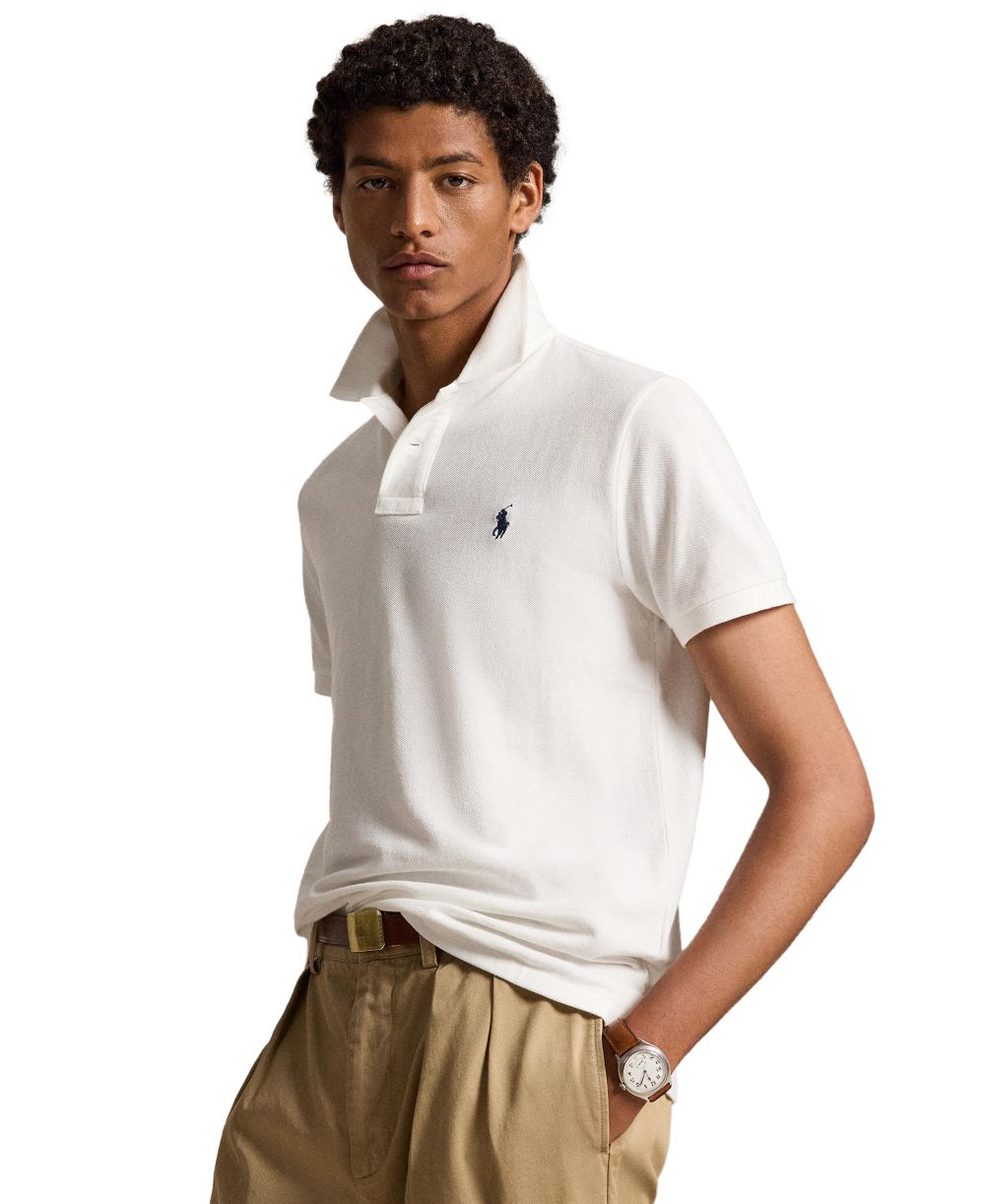 Men's Custom Slim-Fit Mesh Polo Shirt
