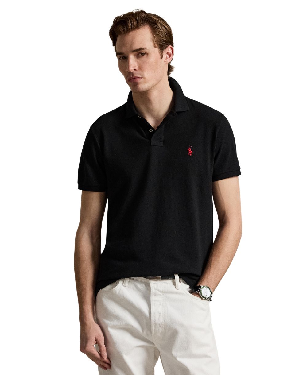 Men's Custom Slim-Fit Mesh Polo Shirt