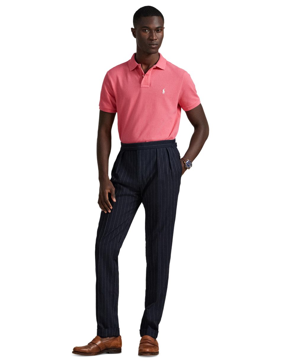 Men's Custom Slim-Fit Mesh Polo Shirt