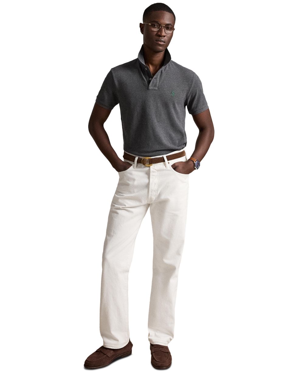Men's Custom Slim-Fit Mesh Polo Shirt
