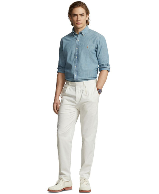 Men's Long Sleeve Classic-Fit Chambray Shirt