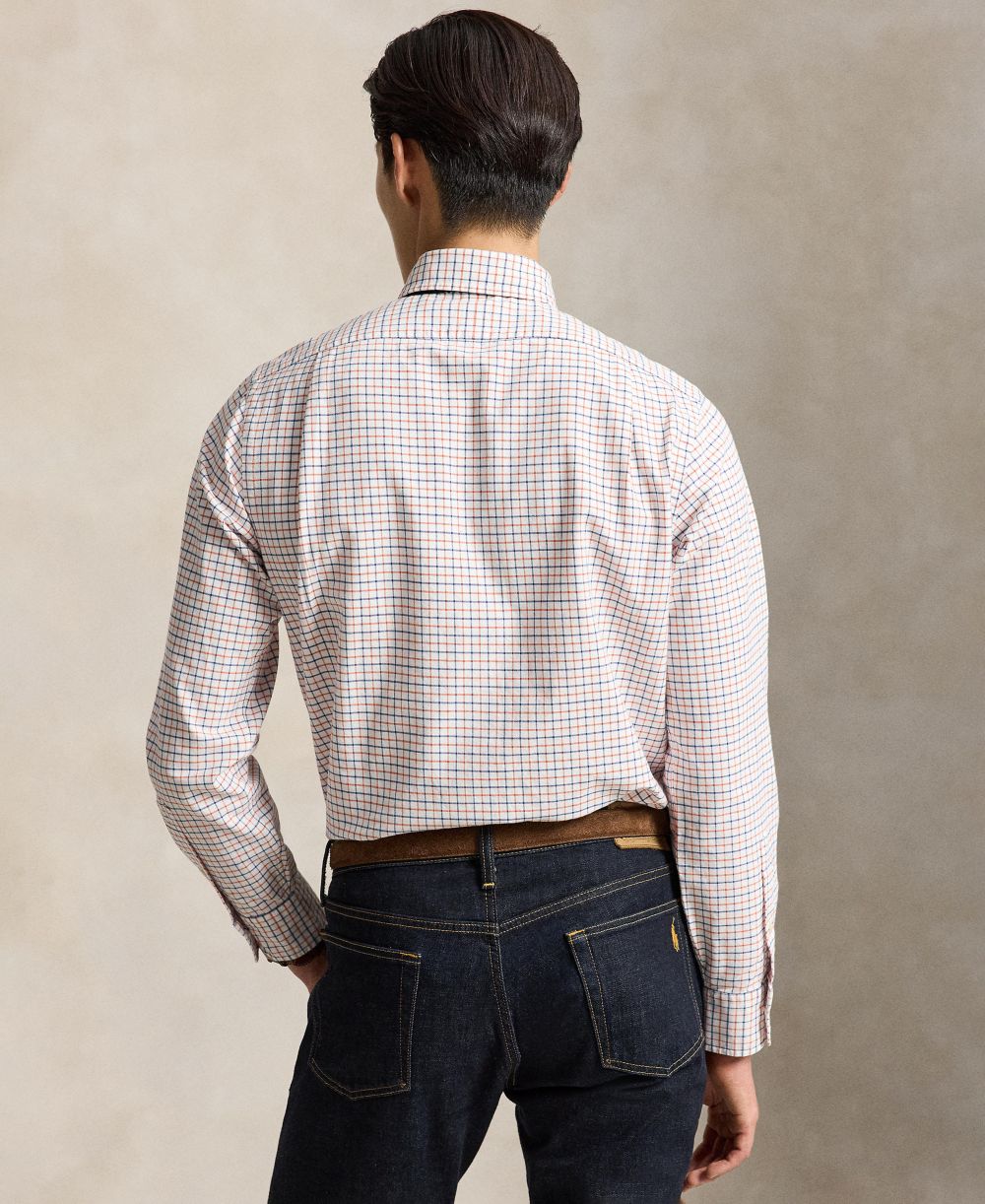 Men's Classic Fit Plaid Brushed Oxford Shirt
