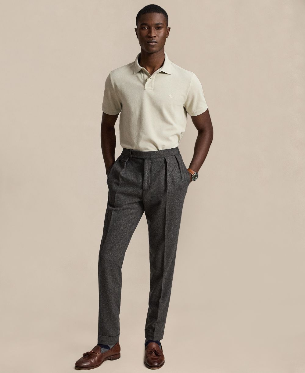 Men's Custom Slim-Fit Mesh Polo Shirt