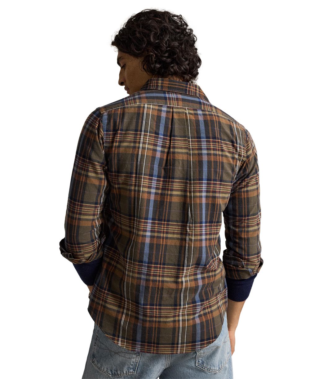Men's Classic Fit Plaid Brushed Oxford Shirt