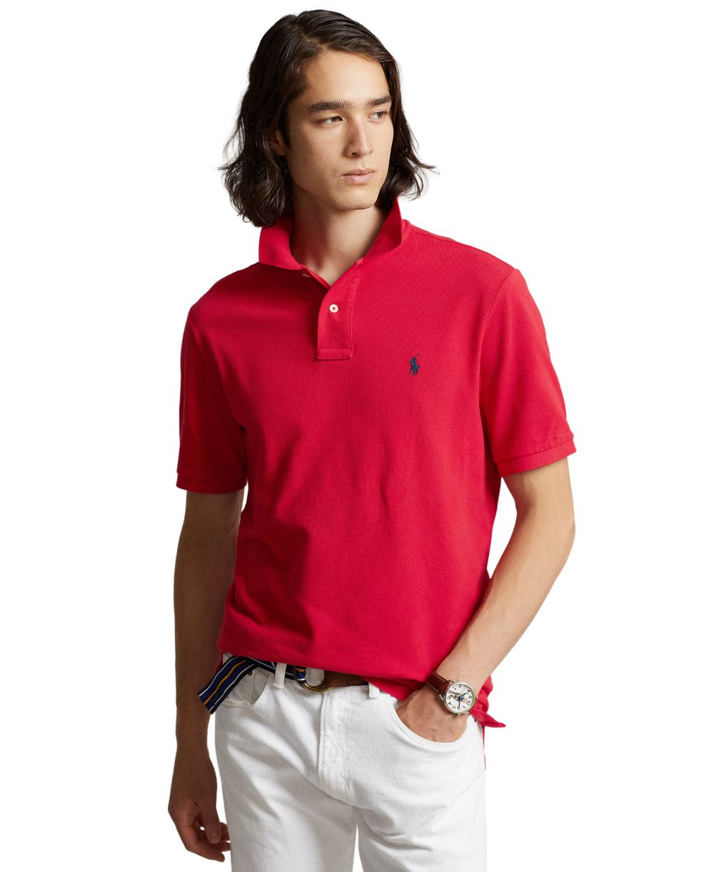 Men's Custom Slim-Fit Mesh Polo Shirt