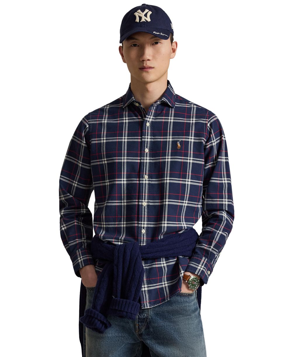 Men's Classic Fit Plaid Brushed Oxford Shirt