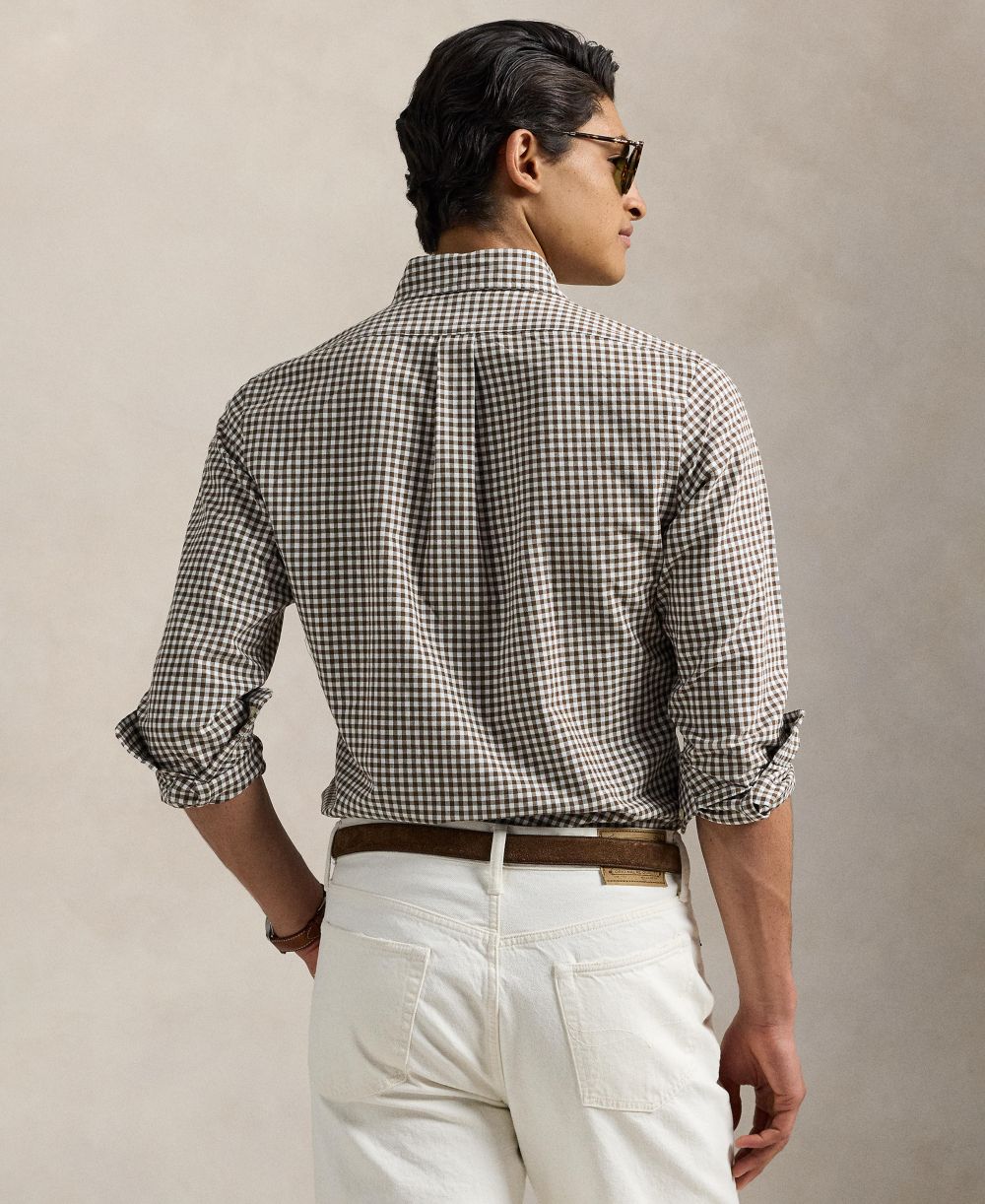 Men's Classic Fit Plaid Brushed Oxford Shirt