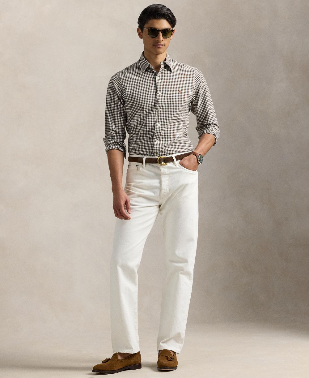 Men's Classic Fit Plaid Brushed Oxford Shirt