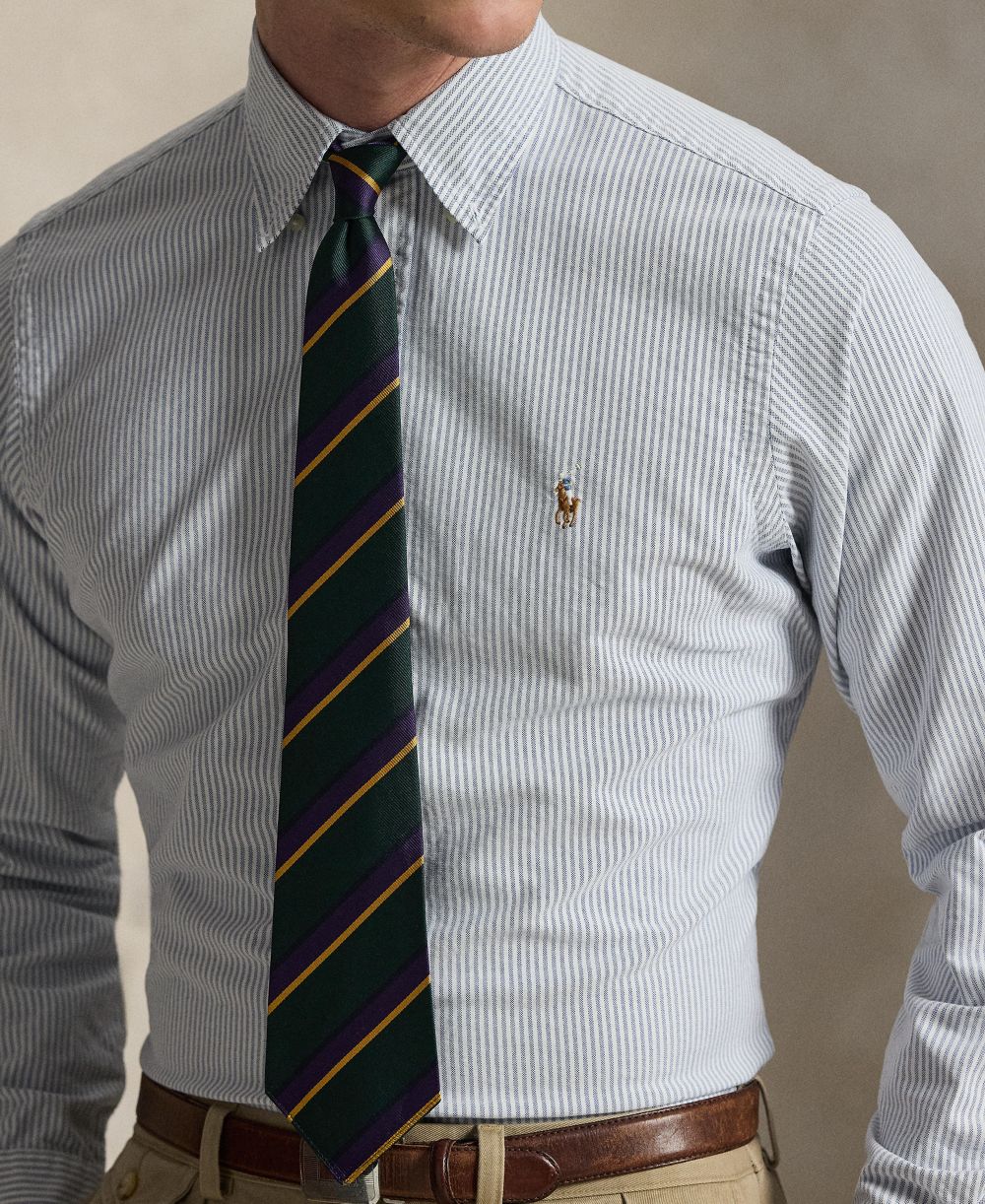 Men's Classic Fit Plaid Brushed Oxford Shirt