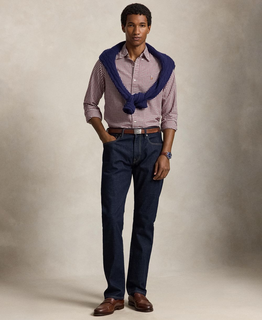 Men's Classic Fit Plaid Brushed Oxford Shirt