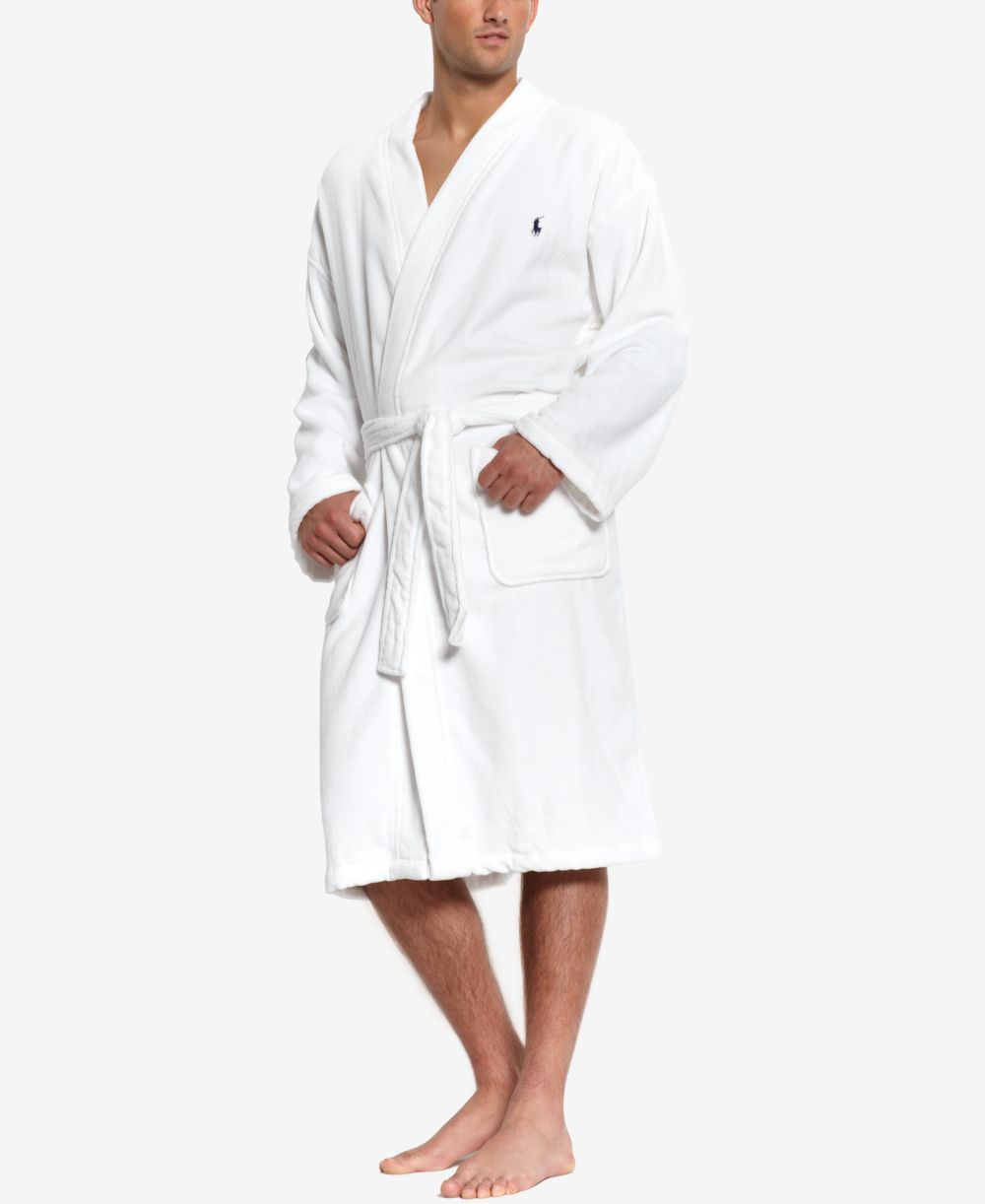 Men's Sleepwear Soft Cotton Kimono Velour Robe